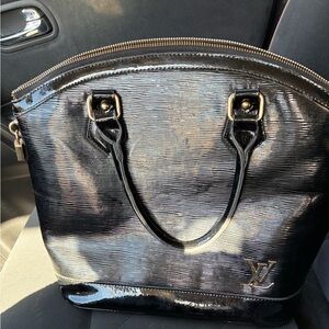 Designer Alma PM bag black eco vegan leather LV monogram